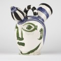 A polychrome glazed and knife-engraved pottery pichet a glace (or ice pitcher), designed by Pablo Picasso for Madoura, sold for $36,000