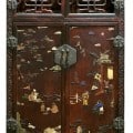 A stone inlaid Chinese cabinet from the Qing Dynasty sold for $233,000