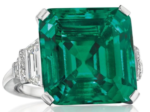 Gavels 'n' Paddles: Emerald and diamond ring, $5.512 million, Christie’s