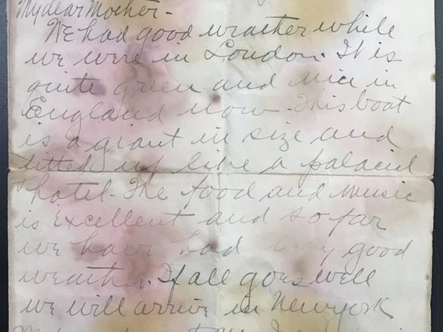 Gavels 'n' Paddles: Letter written on the Titanic, $22,500, Philip Weiss Auctions