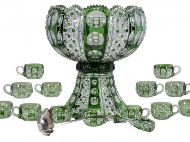 Gavels 'n' Paddles: Dorflinger punch bowl set, $114,000, Brunk Auctions