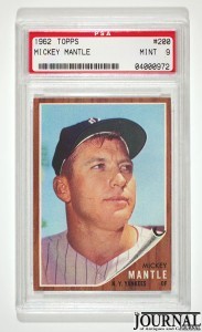 Marshall Fogel is an expert on collecting baseball memorabilia, like this Mickey Mantle card.