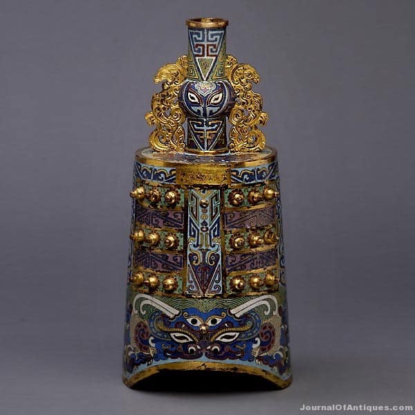 Cloisonné enameled bell, $141,600; Michaan’s