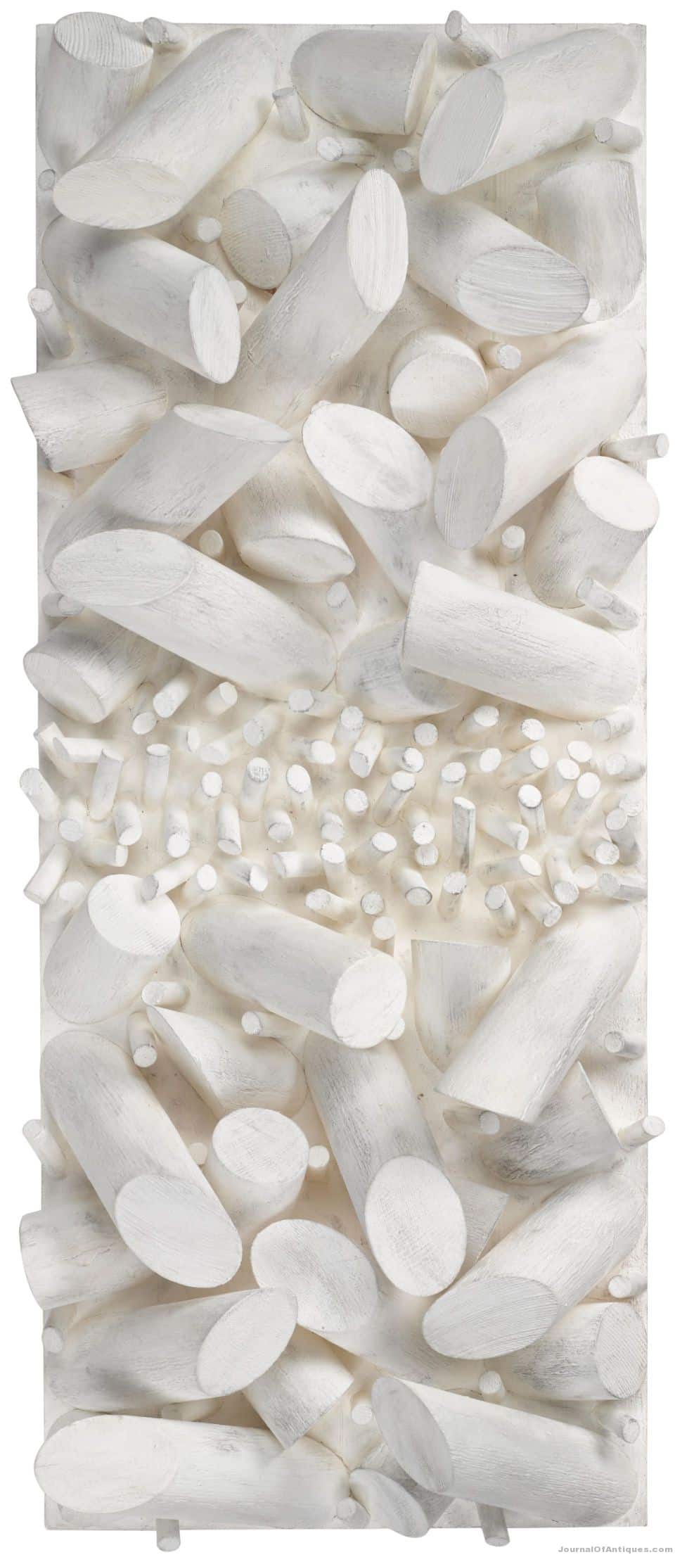 Camargo sculptural relief, $302,500, Bonhams (N.Y.)