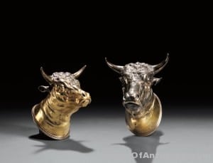 Pair of silver trophies, $42,000, Skinner, Inc.