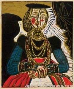 Picasso linoleum cut, $572,500, Leslie Hindman