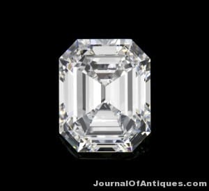 Gavels 'n' Paddles: 6-ct. emerald cut diamond, $464,500, Leslie Hindman