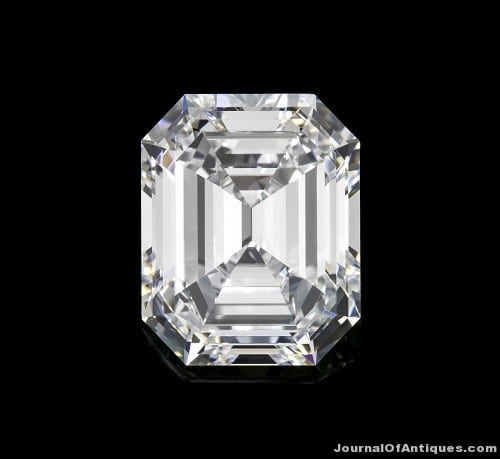 Gavels 'n' Paddles: 6-ct. emerald cut diamond, $464,500, Leslie Hindman
