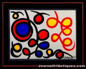 Gavels 'n' Paddles: Alexander Calder gouache, $78,200, Cottone Auctions