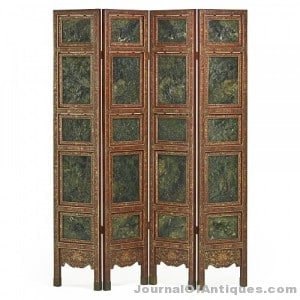 Gavels 'n' Paddles: Chinese four-panel screen, $68,750, Rago Arts & Auction