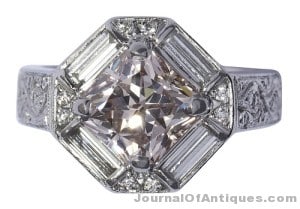 Gavels 'n' Paddles: Diamond and platinum ring, $143,000, Clars Auction Gallery