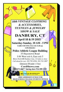 10th Vintage Clothing, Accessories, Textiles & Jewelry Show, April 18, 19