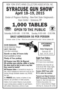 Syracuse Gun Show, April 18-19