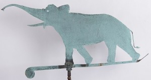 Gavels ‘N Paddles: Elephant weathervane, $17,000, Locati Auctions