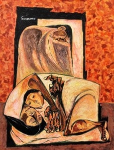 Gavels 'N Paddles: Oswaldo Guayasamin painting, $39,040, Palm Beach Modern