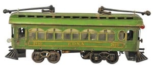Gavels ‘N Paddles: Voltamp “Edna” tram, $21,240, Bertoia Auctions