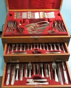 Gavels n' Paddles: Tiffany sterling flatware, $16,675, White’s Auctions