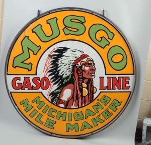Gavels 'n' Paddles: Musgo Gasoline sign, $164,700, Morphy's