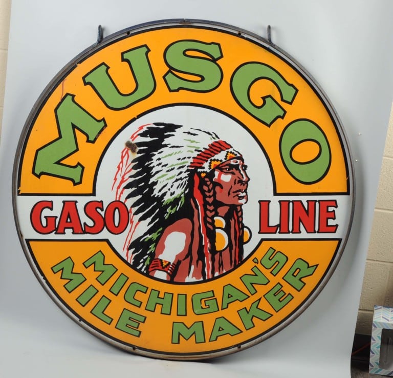 Musgo Gasoline sign