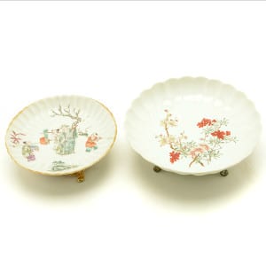Gavels 'n' Paddles: Two famille rose dishes, $100,300, Michaan's Auctions