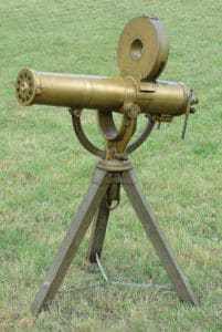Gavels 'n' Paddles: Gatling Gun, tripod, drums, $346,150, Julia/Poulin Auction