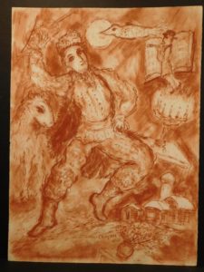 Gavels 'n' Paddles: Marc Chagall figural drawing, $16,250, The Woodshed Gallery