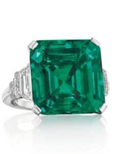 Gavels 'n' Paddles: Emerald and diamond ring, $5.512 million, Christie’s