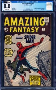 CGC 8.0 Amazing Fantasy # 15 Tops $260,000