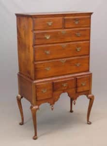 Gavels 'n' Paddles: Queen Anne maple highboy, $10,530, Copake Auction