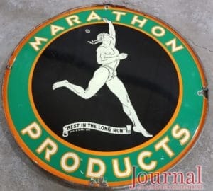 Gavels 'n' Paddles: Marathon Products sign, $6,900, Route 32 Auctions