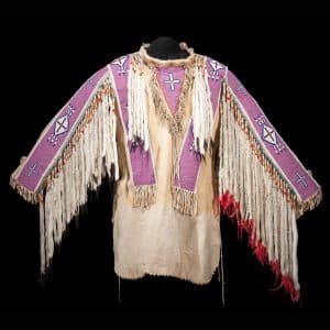 Gavels 'n' Paddles: Beaded hide war shirt, $55,200, Cowan’s Auctions