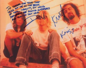 Gavels 'n' Paddles: Nirvana signed photo, $14,323, RR Auction