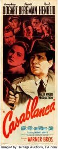 Gavels 'n' Paddles: Casablanca movie poster, $102,000, Heritage Auctions