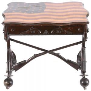 Gavels 'n' Paddles: 35-Star Flag Folk Art Table, $18,000, Woody Auction
