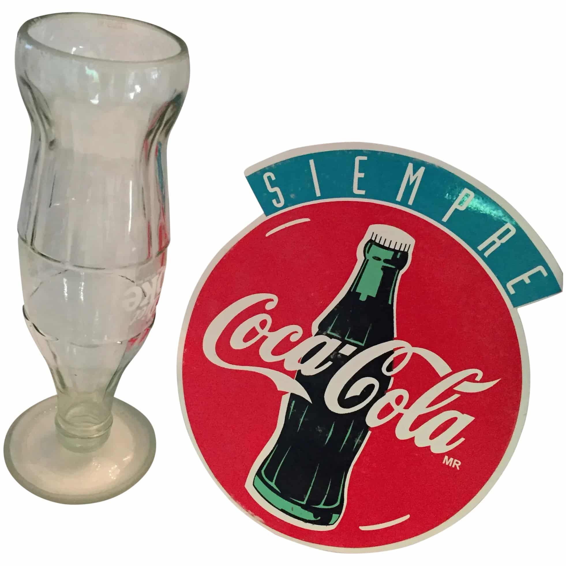 ADVERTISING Coke Bottle and Sticker