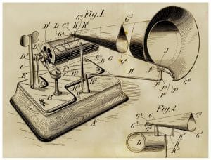 1878 Edison Phonograph Patent Image