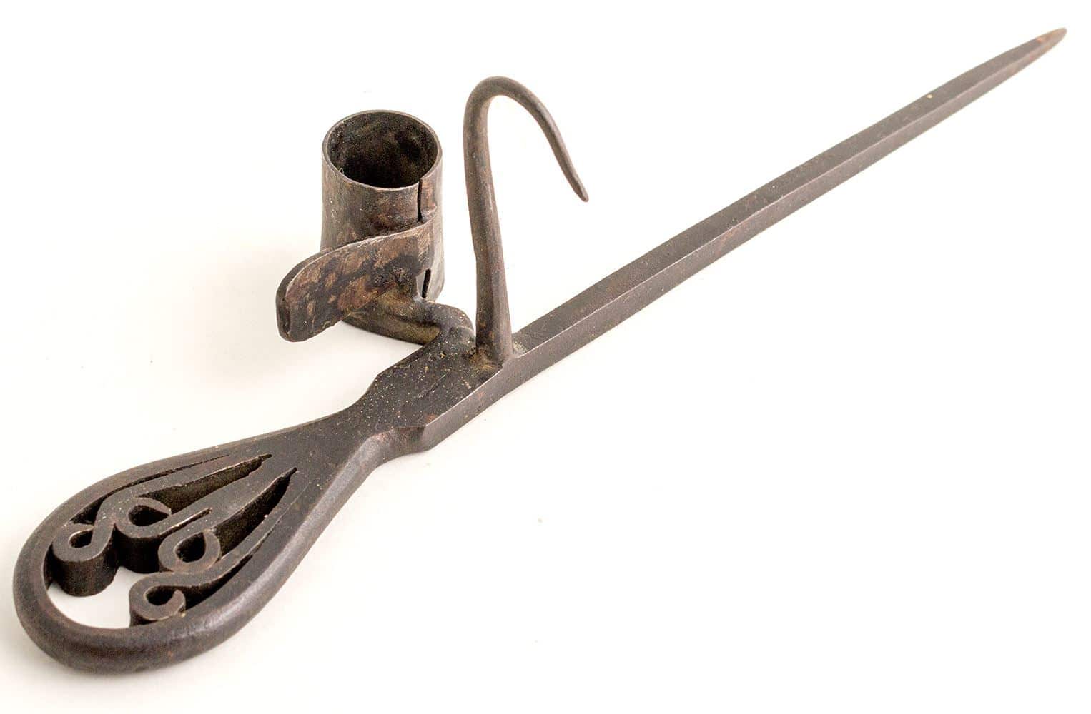 Fancy Handle Miners Candlestick