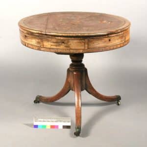 leather top drum table