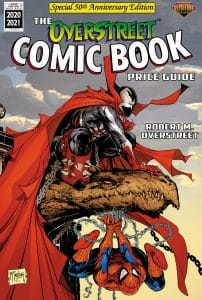 Acclaimed artist Todd McFarlane brings his creator-owned character Spawn together with Marvel’s top-selling Spider-Man, the character that propelled him to fame, on the golden anniversary edition of The Overstreet Comic Book Price Guide.