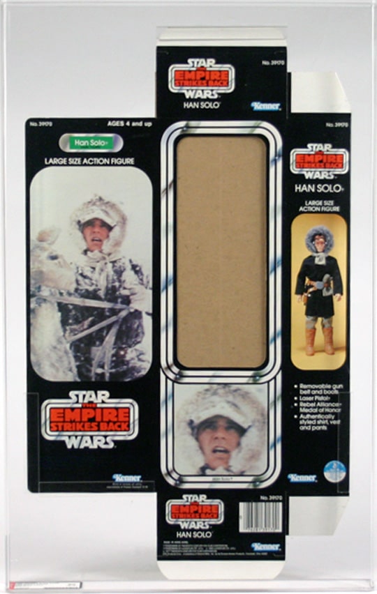 $7,500: Star Wars Box Flats ESB 12” Han Solo Hoth AFA 90