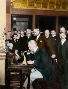 Alexander Graham Bell made the first long-distance telephone call in 1892, reaching Chicago from New York photo: Stefano Bianchetti