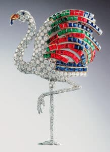 Cartier’s flamingo brooch, made in May 1940 for Wallis Simpson, Duchess of Windsor