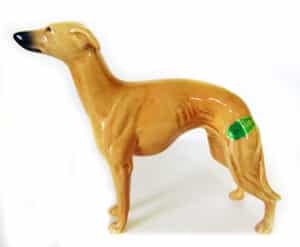 Extremely rare Beswick England Greyhound/ Whippet vintage dog figurine. Modeled after Champion Winged Foot Marksman Of Allways (Model 1786A), Designed by Arthur Gredington, issued in 1961