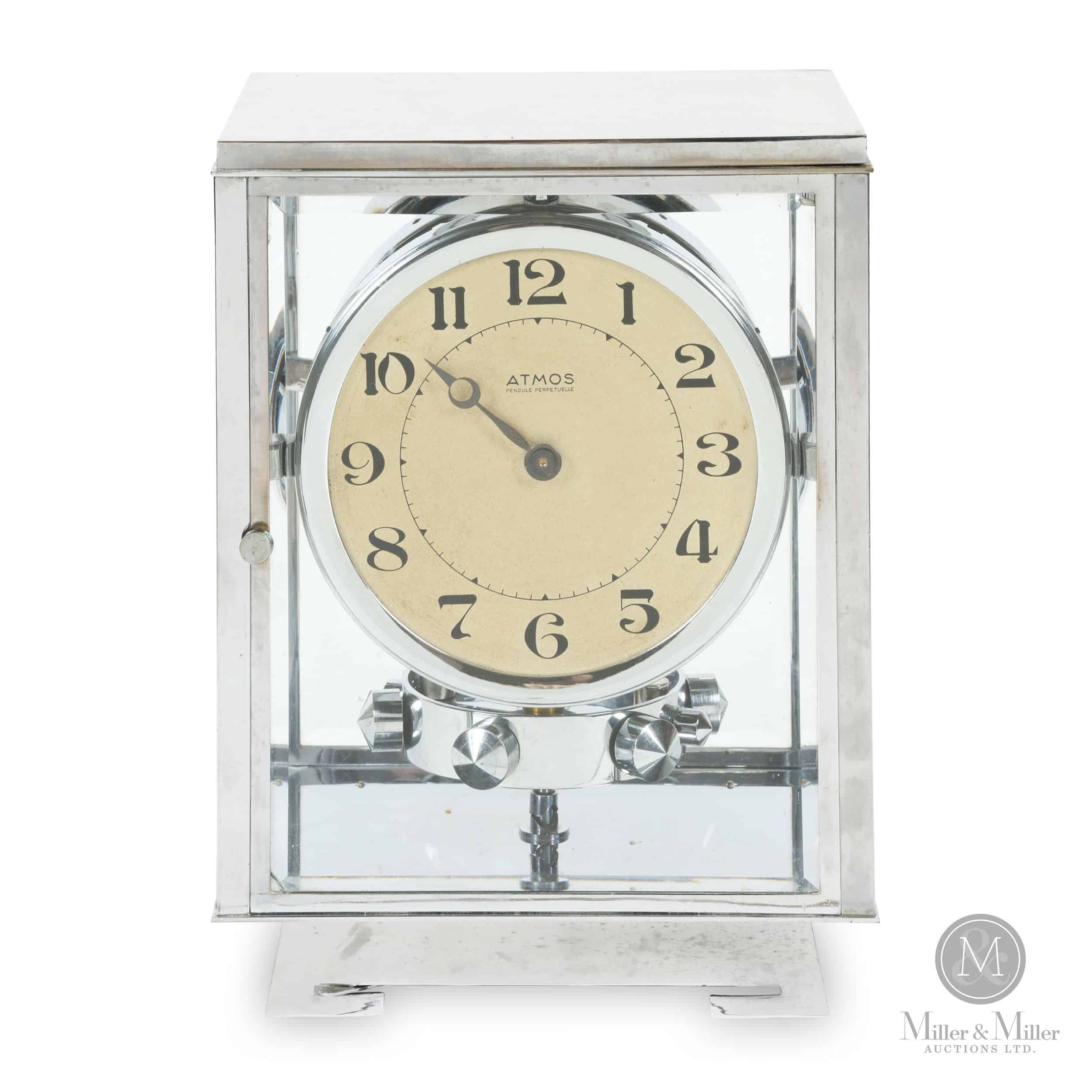 A French Atmos perpetual time clock from the 1940s sold for CA$6,490 in an online-only Canadiana & Historic Objects auction held October 24th by Miller & Miller Auctions, Ltd.