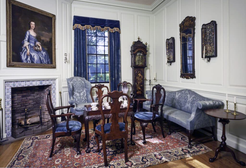 Note the silent sidetable next to the couch in the Early American room at Winterthur, the Readbourne Parlor with 18th century woodwork from Maryland