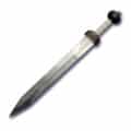 The Roman gladius was a short (two feet), sharply-pointed, double-edged sword and its design had evolved over the centuries to be the ideal weapon for the legions of the Roman Empire. It was forged from high-grade steel and was primarily suited for the Roman fighting style, where shield usage was heavy and swords were called upon to thrust and stab through the shield wall. In their book From Sumer to Rome: the Military Capabilities of Ancient Armies, historians Richard Gabriel and Karen Metz wrote that in the hands of a highly trained legionnaire, the gladius “was the most deadly of all weapons produced by ancient armies, and it killed more soldiers than any other weapon in history until the invention of the gun.” photo: Wikipedia