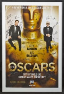 Lot 740: Steve Martin Oscars poster signed by celebrity attendees at The 2010 Academy Awards ceremony