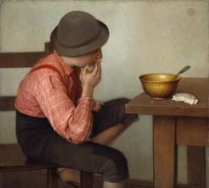 Ozias Leduc, Boy with Bread, 1892 oil on canvas