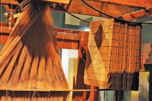 Weaving on Mount Vernon's 18th Century Loom 