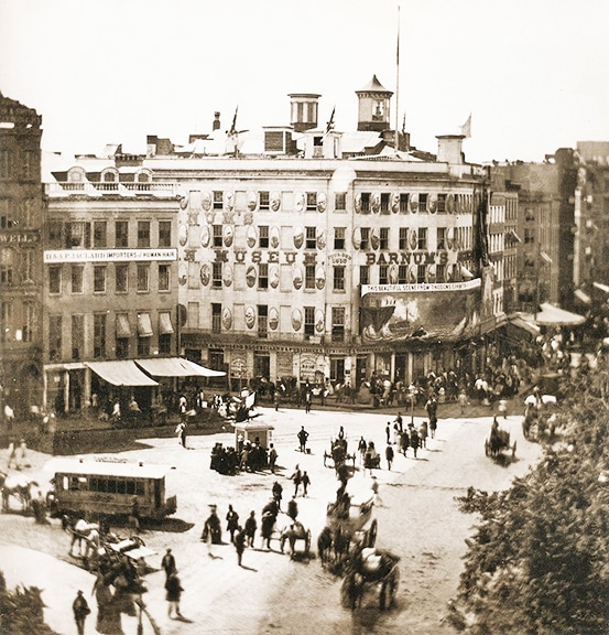 Barnums American Museum In 1858 At The Corner Of Broadway Park Row